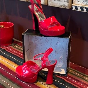 Patent Red Leather heels